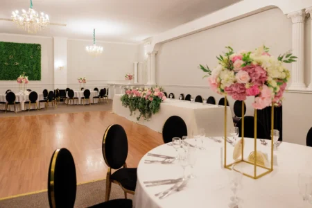 Aranjament mese botez salon Vert Charmante